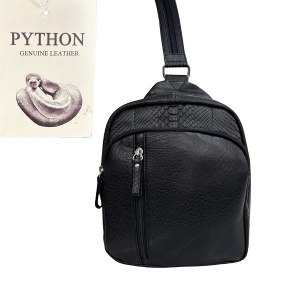 リュック　ワンショルダーバッグ　ラム革＆パイソン GENUINE LEATHER　ps-314 軽量 |  | 01