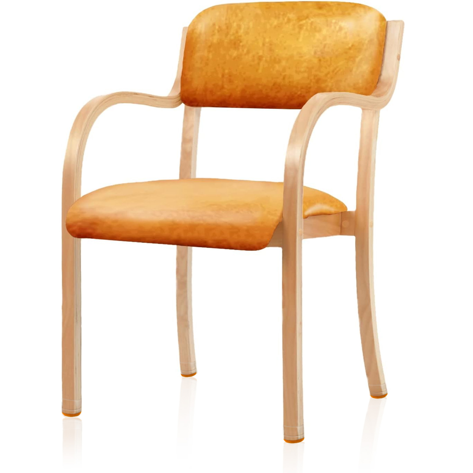 ダイニングチェア 4脚 セット 介護椅子 1年保証 介護イス 肘付き 木製