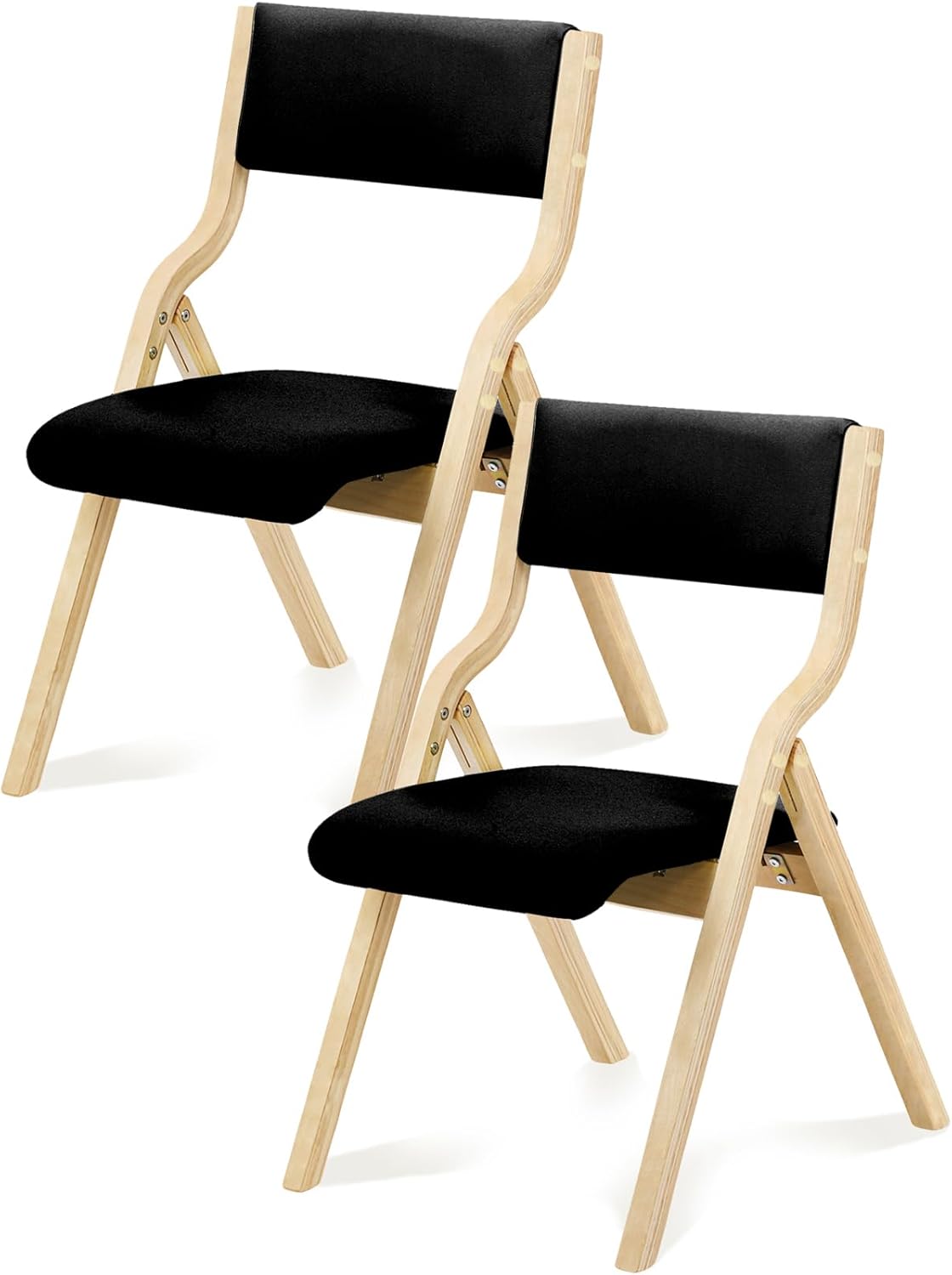 ダイニングチェア 折りたたみ椅子 2脚セット 完成品 リビングチェア PU