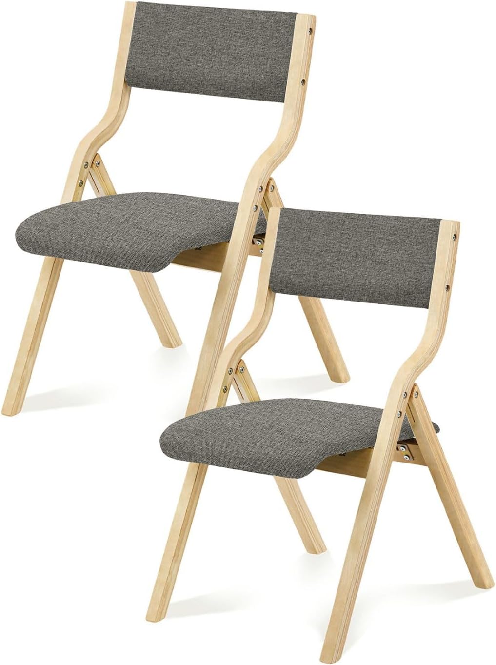 ダイニングチェア 折りたたみ椅子 2脚セット 完成品 リビングチェア PU