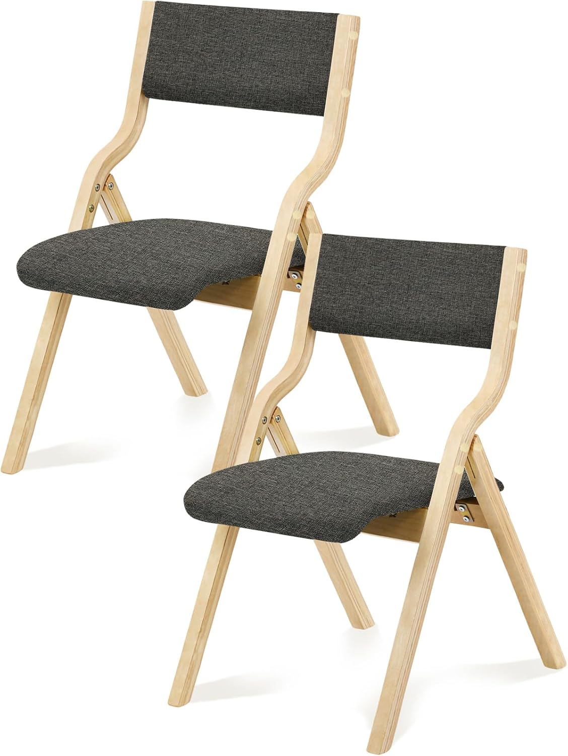 ダイニングチェア 折りたたみ椅子 2脚セット 完成品 リビングチェア PU