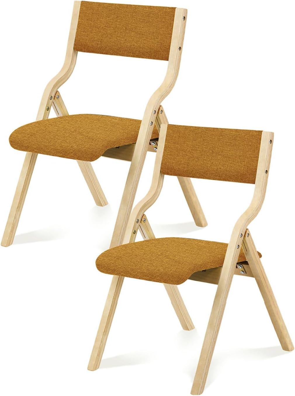 ダイニングチェア 折りたたみ椅子 2脚セット 耐荷重160kg 完成品