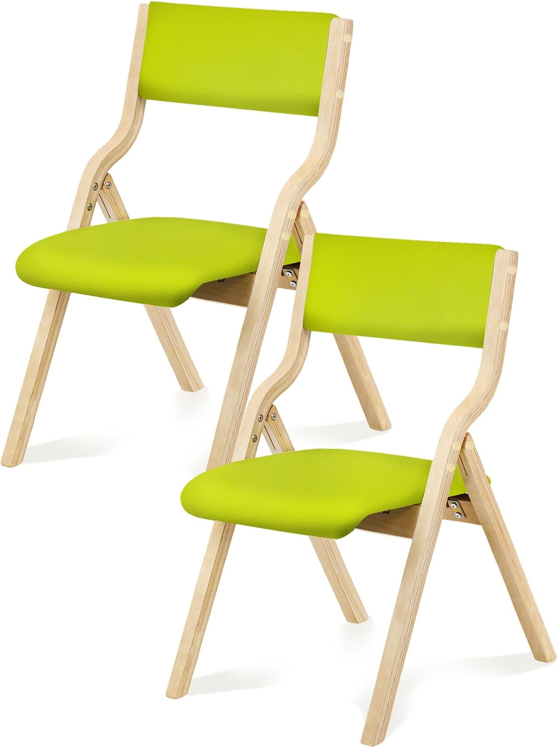 ダイニングチェア 折りたたみ椅子 2脚セット 完成品 リビングチェア PU