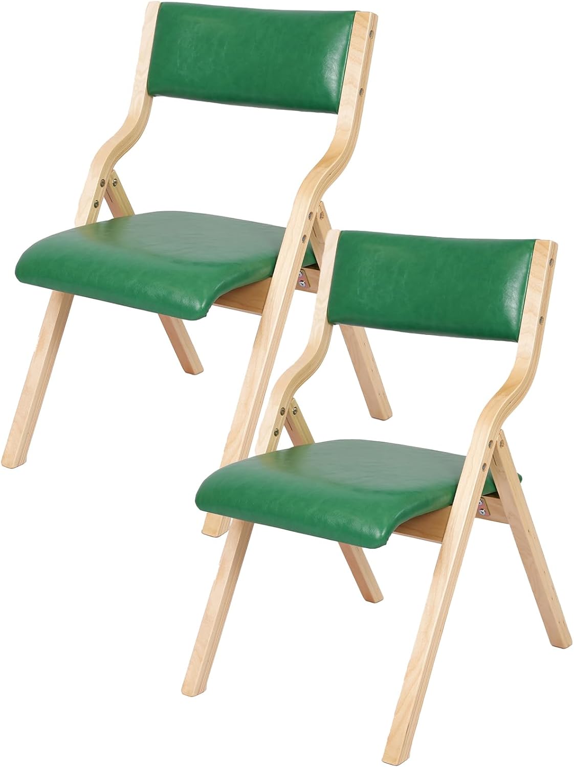 ダイニングチェア 折りたたみ椅子 2脚セット 完成品 リビングチェア PU