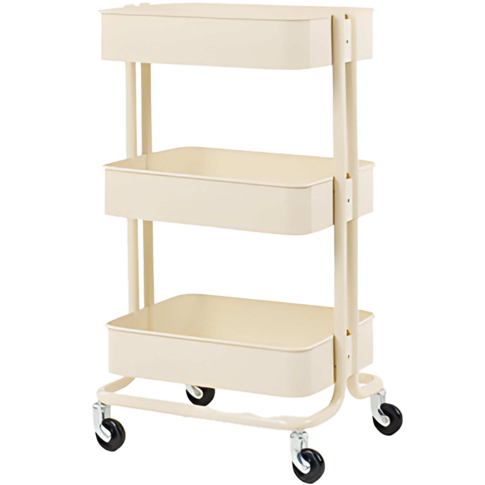 キッチンワゴン キャスター付き 3段 スリム 収納 バスケットキッチン