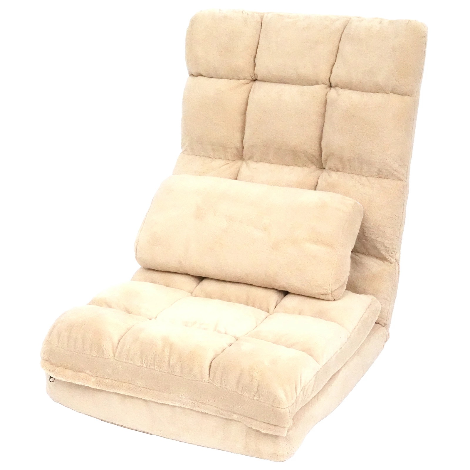 新品 送料込み フロアチェア 防水 リクライニング ソファ ベージュ IRIS OHYAMA（アイリスオーヤマ） 座椅子 おしゃれ ハイバック