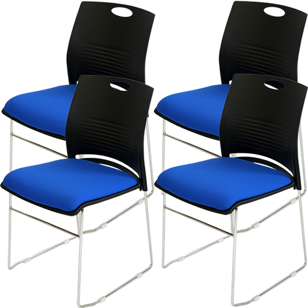 ミーティングチェア 会議椅子 スタッキング 4脚セット 軽量 クッション付き 背もたれ有り セミナー 塾 オフィス 省スペース 収納可能 ミーティング 受付 |  | 04