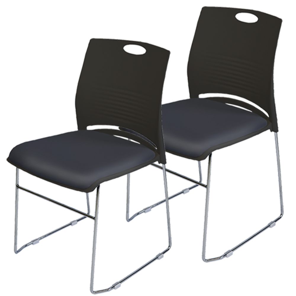 ミーティングチェア 会議椅子 スタッキング 2脚セット 軽量 クッション付き 背もたれ有り セミナー 塾 オフィス 省スペース 収納可能 ミーティング 受付 |  | 11