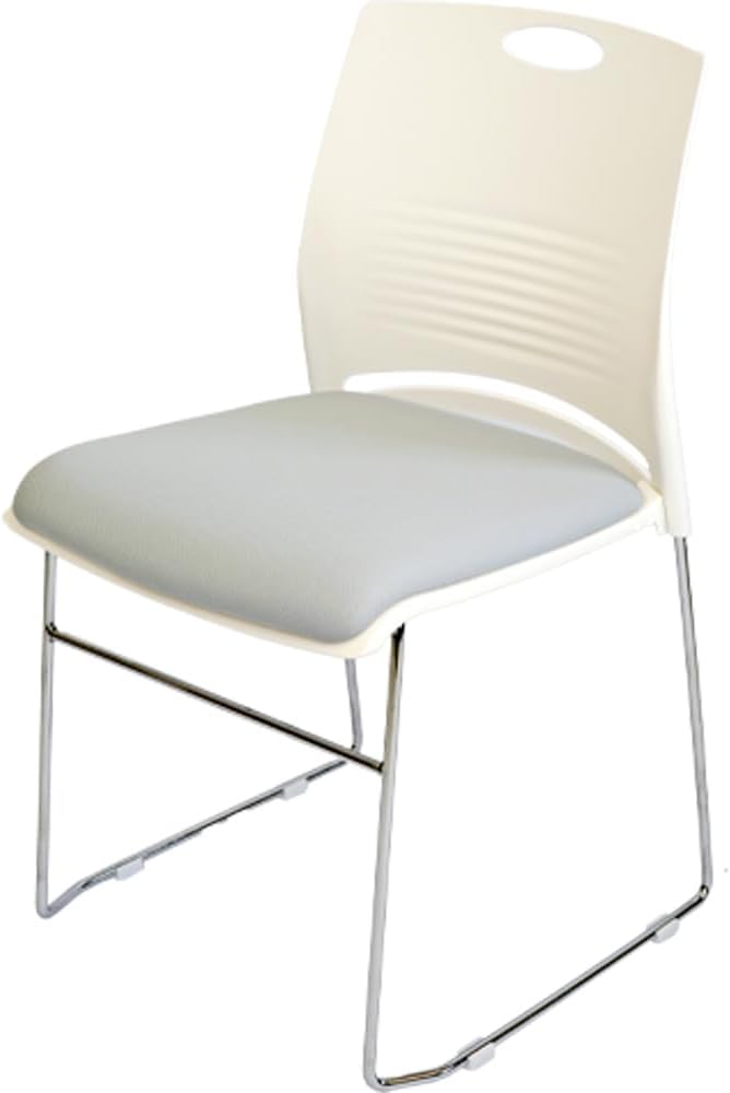 ミーティングチェア 会議椅子 スタッキング 1脚 軽量 クッション付き 背もたれ有り セミナー 塾 オフィス 省スペース 収納可能 ミーティング 受付 |  | 06