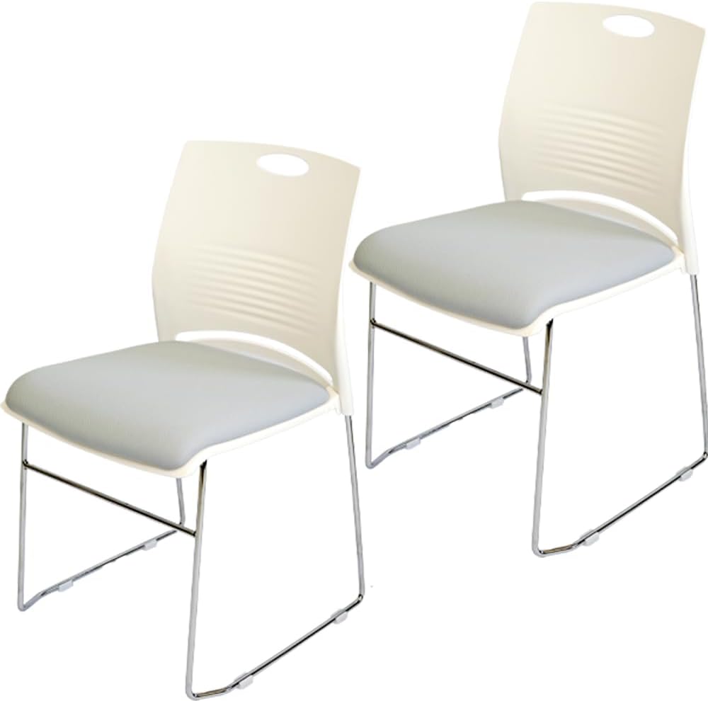 ミーティングチェア 会議椅子 スタッキング 2脚セット 軽量 クッション付き 背もたれ有り セミナー 塾 オフィス 省スペース 収納可能 ミーティング 受付 |  | 06