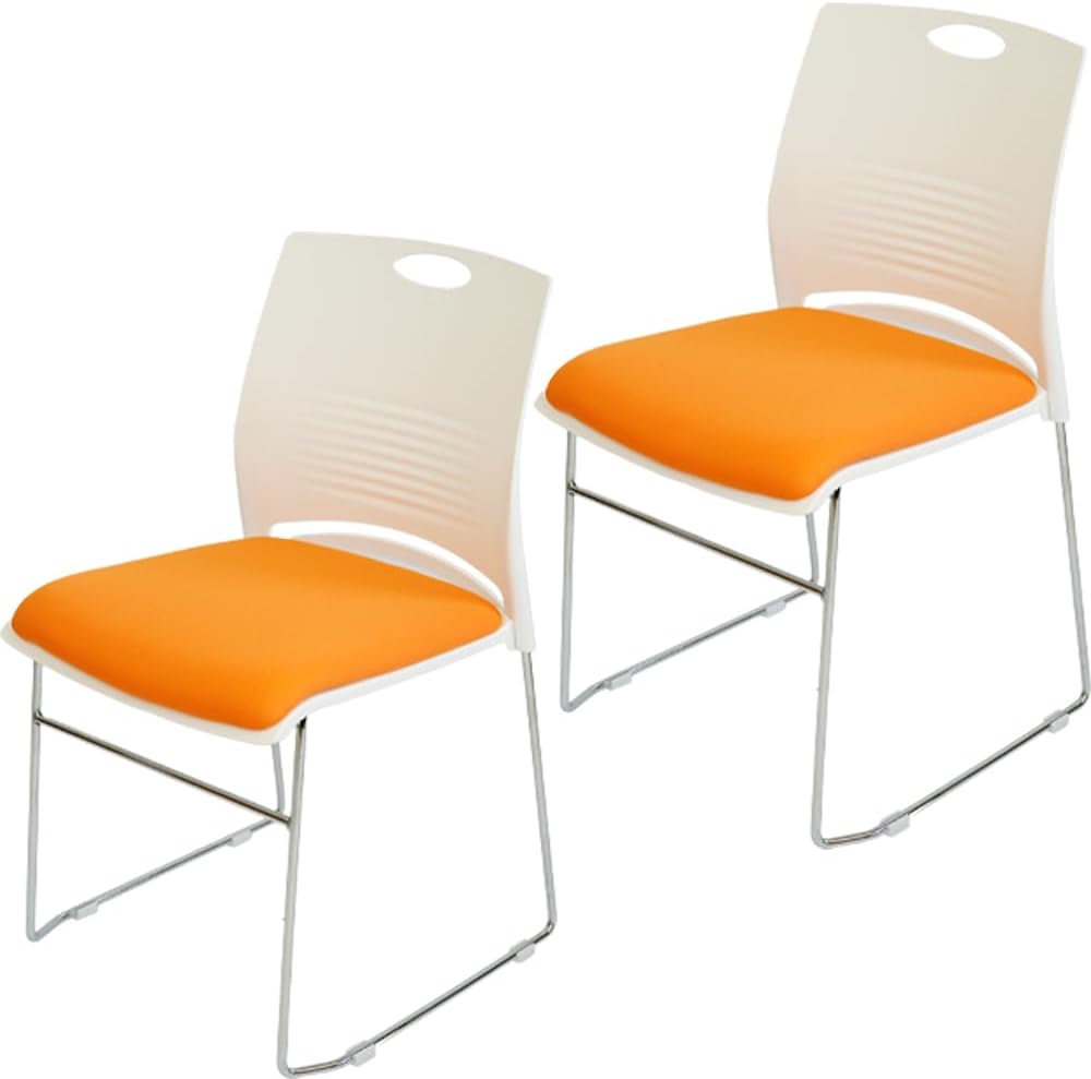 ミーティングチェア 会議椅子 スタッキング 2脚セット 軽量 クッション付き 背もたれ有り セミナー 塾 オフィス 省スペース 収納可能 ミーティング 受付 |  | 07