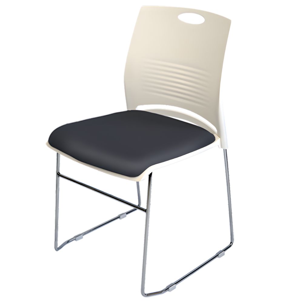 ミーティングチェア 会議椅子 スタッキング 1脚 軽量 クッション付き 背もたれ有り セミナー 塾 オフィス 省スペース 収納可能 ミーティング 受付 |  | 10