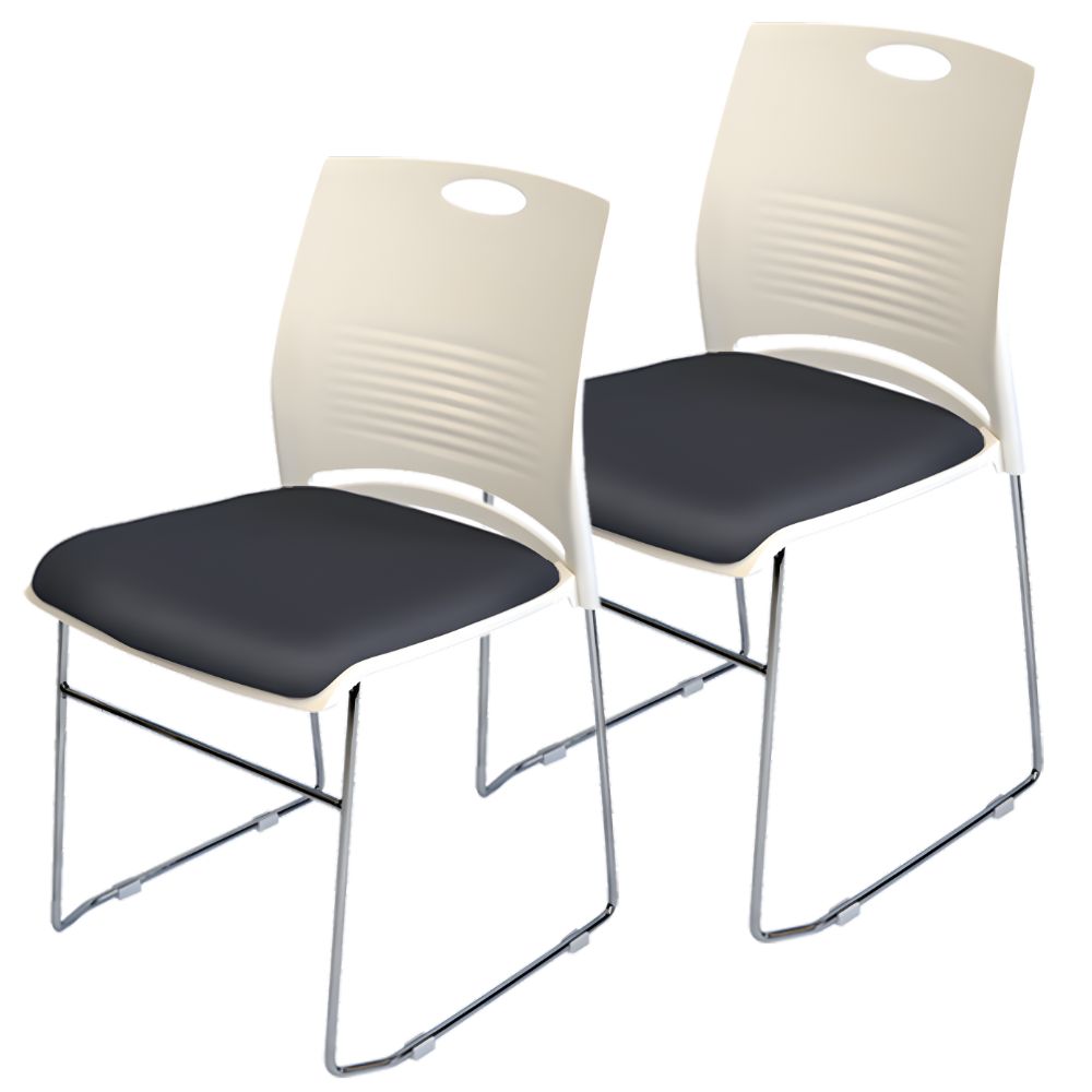 ミーティングチェア 会議椅子 スタッキング 2脚セット 軽量 クッション付き 背もたれ有り セミナー 塾 オフィス 省スペース 収納可能 ミーティング 受付 |  | 10