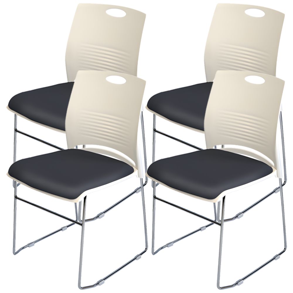 ミーティングチェア 会議椅子 スタッキング 4脚セット 軽量 クッション付き 背もたれ有り セミナー 塾 オフィス 省スペース 収納可能 ミーティング 受付 |  | 10