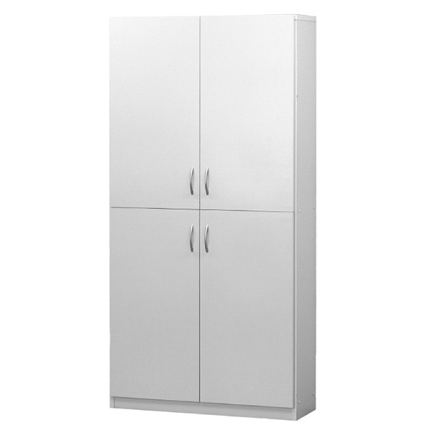 本棚 事務用書棚 大容量 扉付き本棚 7518 2ドア 幅75cm オープン 扉