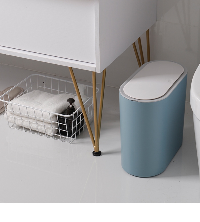 値下げ】 ダストボックス グレー ゴミ箱 ふた付き スリム 8L ごみ箱