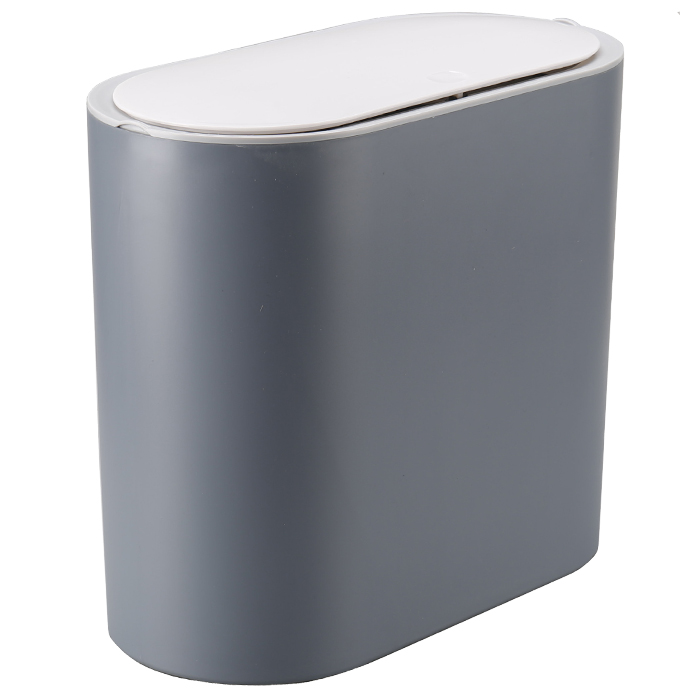 値下げ】 ダストボックス グレー ゴミ箱 ふた付き スリム 8L ごみ箱