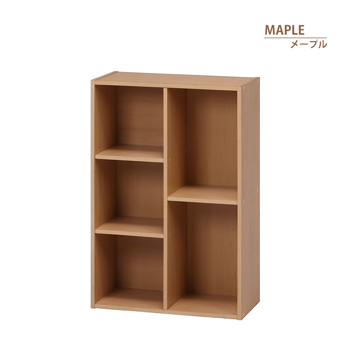 本棚 メープル カラーボックス 2列 2段 3段 収納 幅59 奥行29.5 収納棚