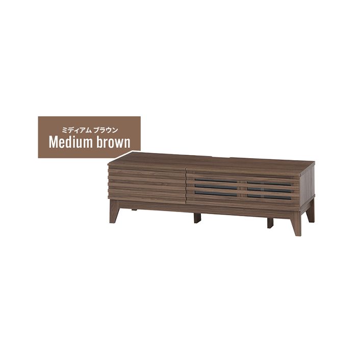 関税負担なし☆テレビ台 ミディアムブラウン ローボード 120×42×38.5cm 幅120cm テレビボード 木目調 モニター台 高さ 目線 M5-MGKFGB00404MBR