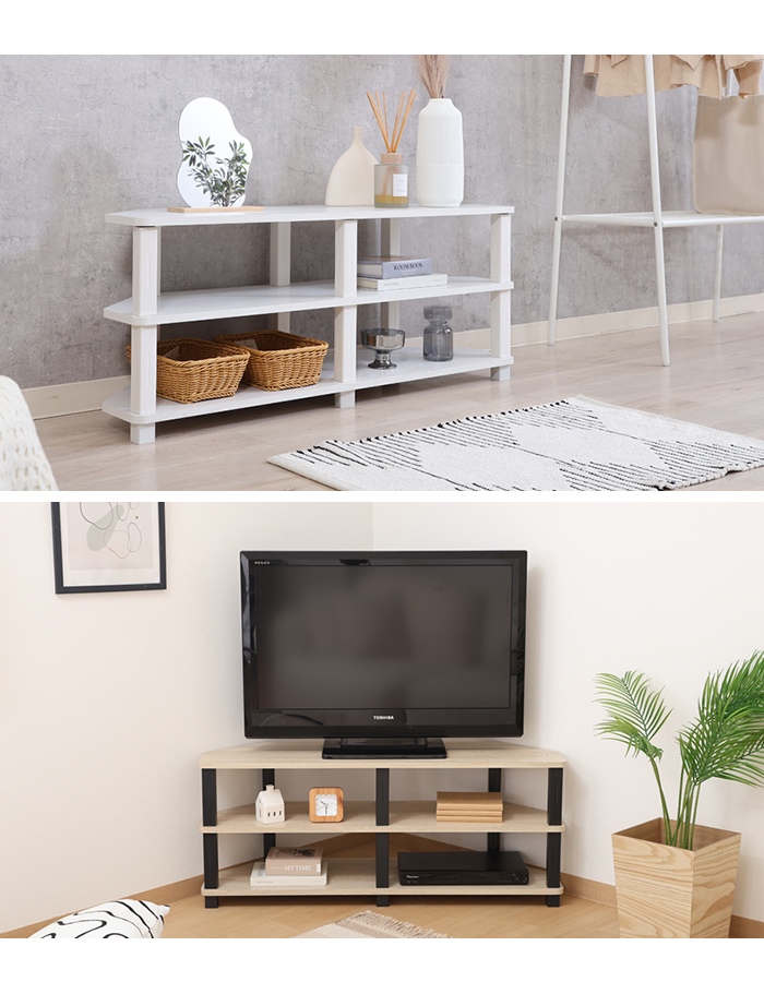値下げ テレビ台 幅100 奥行29.5 オーク コーナー 工具不要 テレビ 