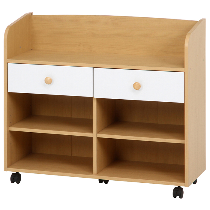 ランドセルラック 幅82cm ナチュラル キャスター付き ランドセル収納 本棚 収納ラック 収納 勉強道具 お片づけ キッズ M5-MGKFGB00831NA