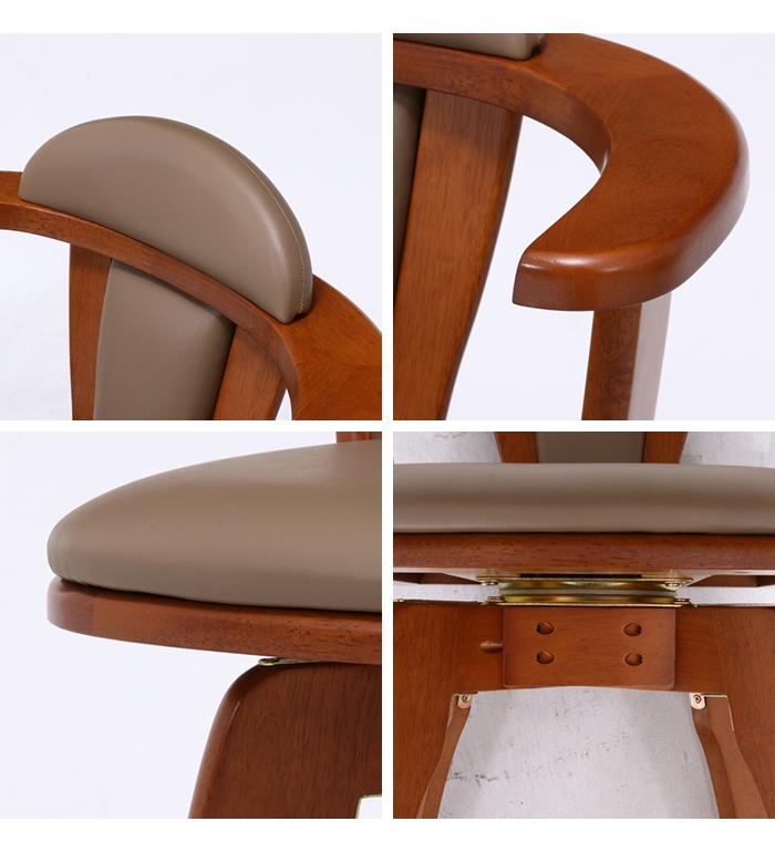 ダイニングチェア ブラウン 回転チェア 単品 1人掛け 肘掛け付き 360