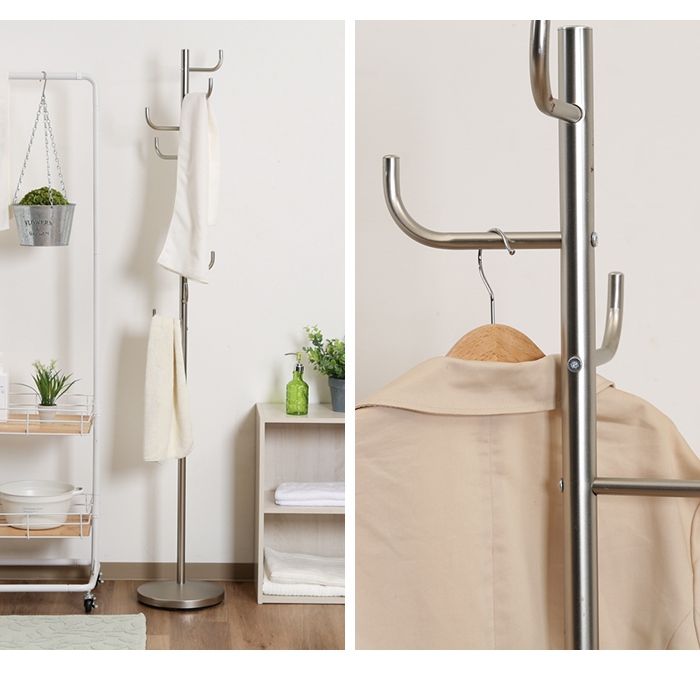 ポールハンガー 金属製 高さ175cm コートハンガー 洋服掛け コート掛け