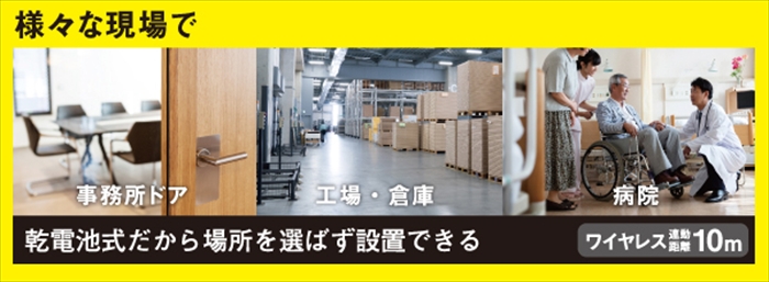 衝突防止ライト 2個セット ワイヤレス 連動 光と音 警告 電池式 乾電池 LED ライト 屋内用 衝突回避 ドア 曲がり角 M5-MGKFI00111の画像