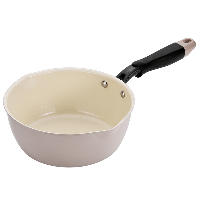 片手鍋 20cm IH対応 ふたなし セラミック塗膜加工 ガス火 オール熱源