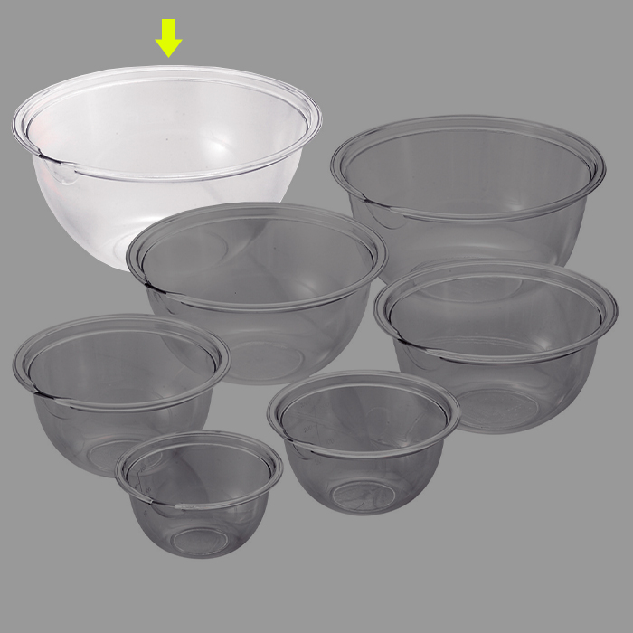 ボウル 透明 プラスチック 24cm 透明容器 軽量 電子レンジ対応 耐熱 食