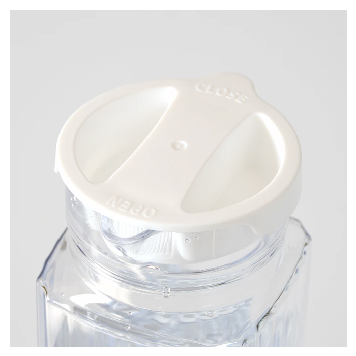 美品！ホットラインHOTLINEタッパーほぼMLサイズ 冷水ポット 1.2L ソーダ クリア 透明 凹凸デザイン モールガラス調