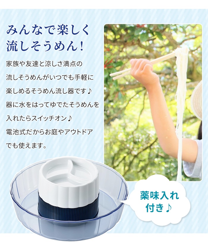 そうめん流し機 流しそうめん器 ミニ 電池式 ...の詳細画像2