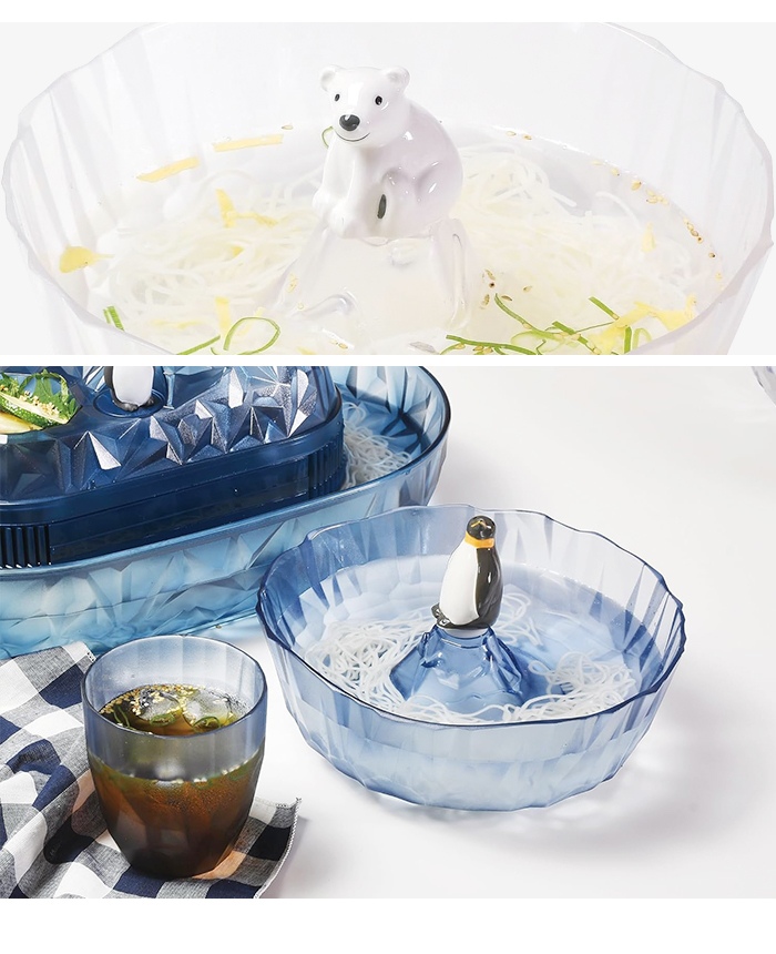 そうめん鉢 しろくま 素麺鉢 器 プラスチック 軽い かわいい そうめん