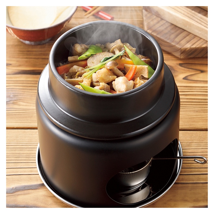 釜飯 セット 一人用 1合炊き コンロ付き 陶器製 釜めし 1人用 卓上