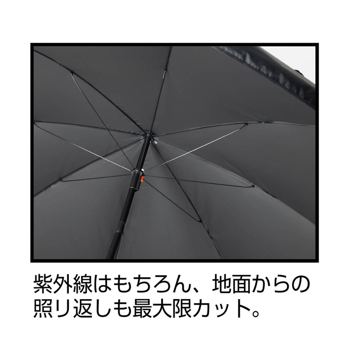 パラソル 200cm ブラック UVカット ビ...の詳細画像1