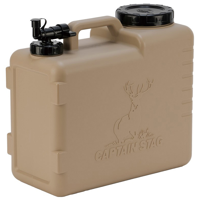 ウォータータンク 10L ベージュ コック付 広口 キャップ付 水 タンク 