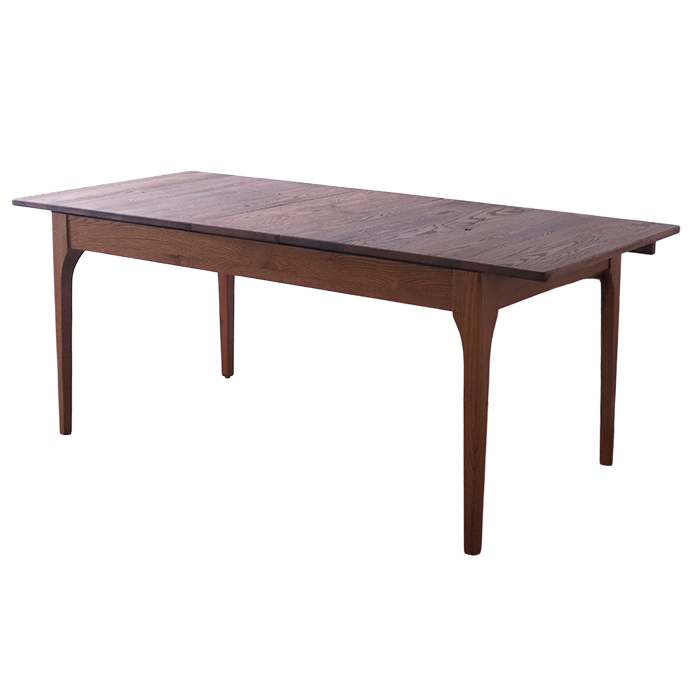ダイニングテーブル ブラウン 伸長式 幅150cm/180cm レッドオーク無垢