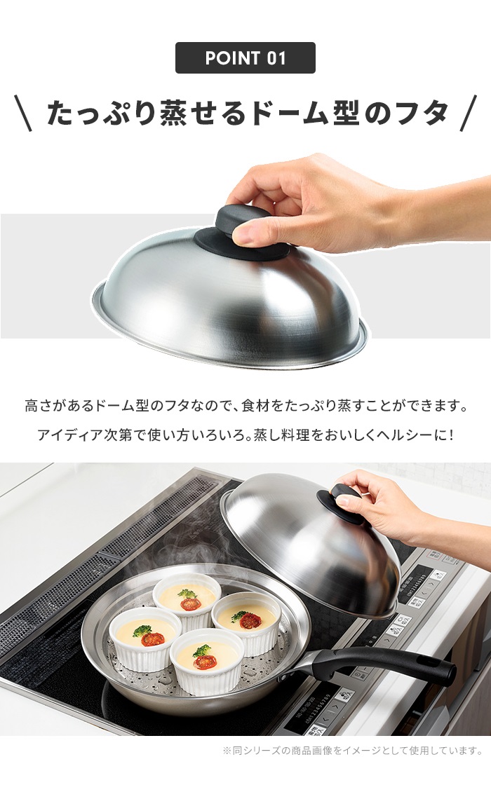 蒸し器 鍋セット 片手鍋20cm/のせるスチームプレート 18〜20cm 蓋付き