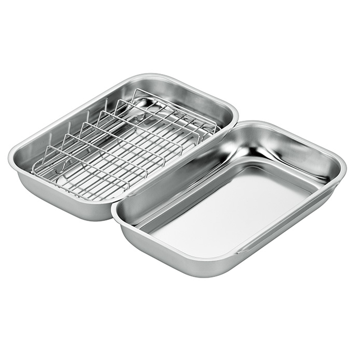 連結バット 2点セット バット 立てて油切り アミ付き ステンレス