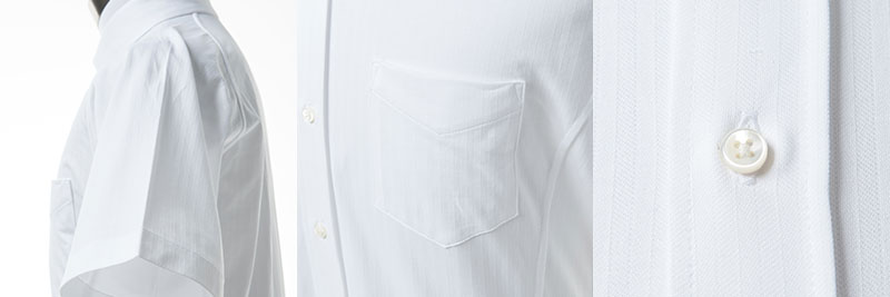 丸和繊維工業 インダスタイルトウキョウ ヘリンボーン ボタンダウンシャツ 半袖 00J802HMB2 1枚