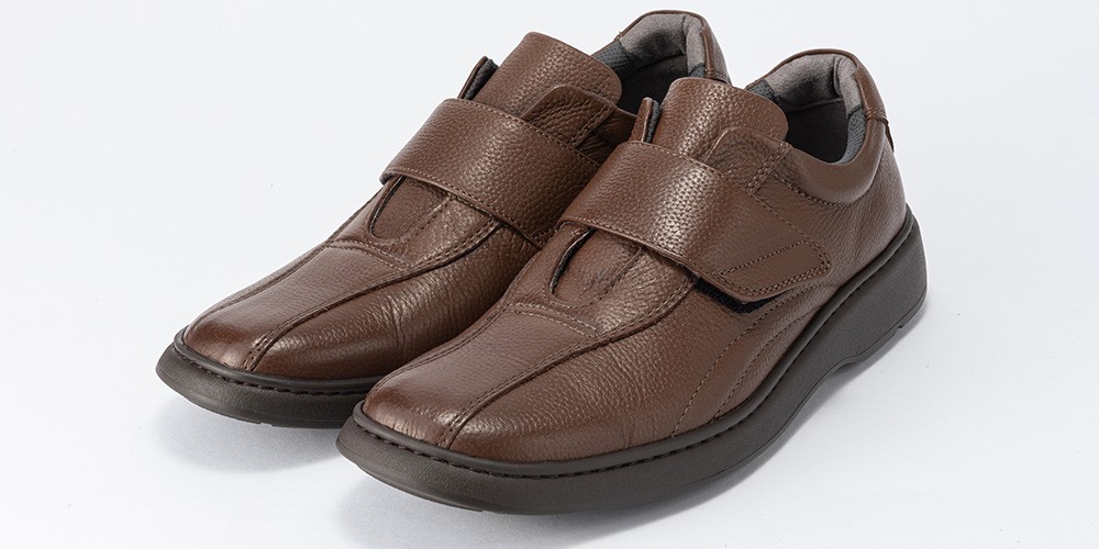 金谷製靴 ゴルフ 日本製 ソフト牛革 面ファスナーシューズ 4E 52 1足