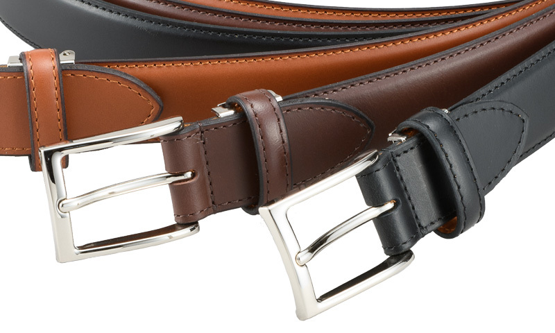 池之端銀革店 ビスポーク 姫路革スムースレザーベルト OT-011 1本