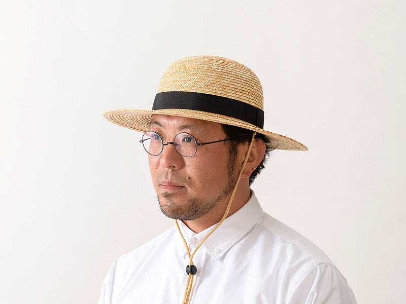 田中帽子店 ロジャー 麦わら丸型つば広帽子 UK-H105 1個 : 産経