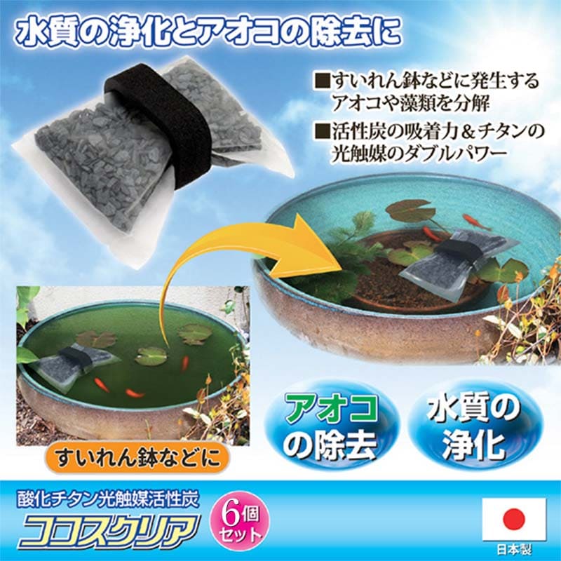 ゴトウ アオコ除去材 ココスクリア 6個組 浮輪付き