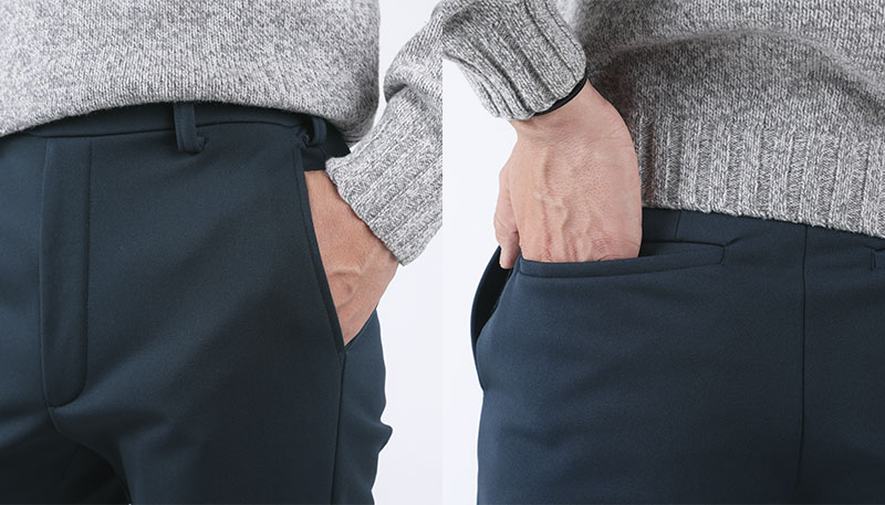 有木 ARIKI キュプラ裏起毛「しっとり暖か」メンズパンツ ARM-03-72 1