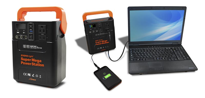 メテックス EVERBright スーパーメガパワーステーション＆40Wソーラーパネルセット 1セット