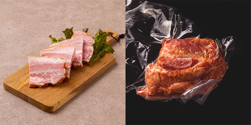 アイブリッジ 沖縄名産 豚の希少部位 くんちゃまベーコン 2kg 1セット(2kg:約4~6ブロック)