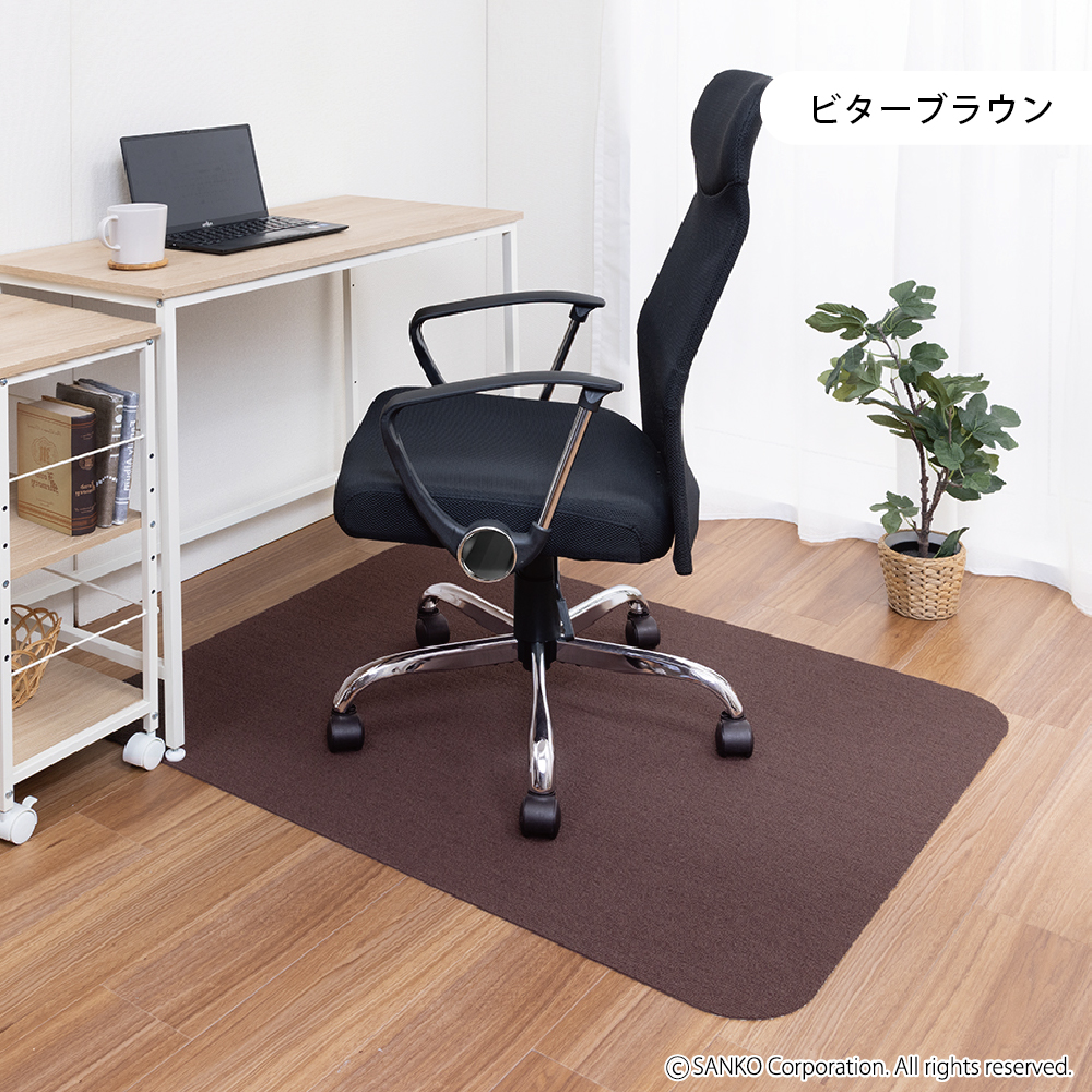 サンコー チェアマット デスクカーペット チェアー フローリング