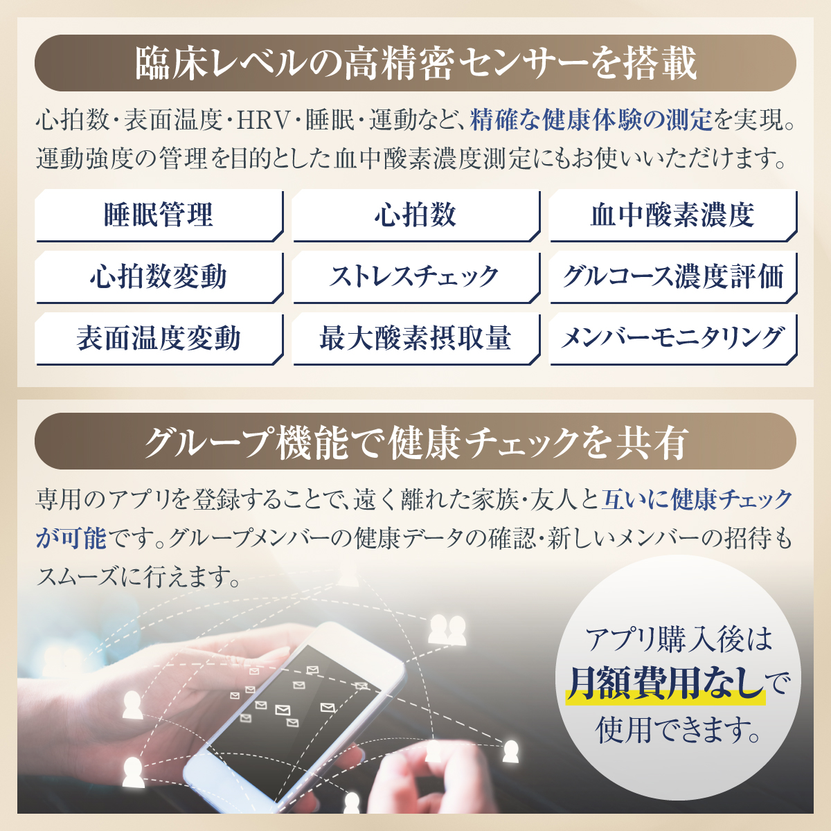 JCリング スマートヘルス指輪 指先健康管理 センサー内蔵 データ収集