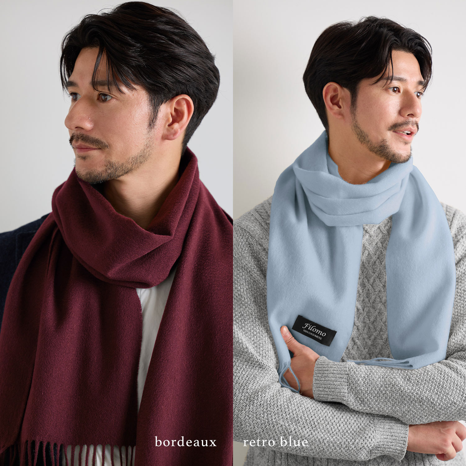 Filomo（フィローモ） カシミヤ マフラー メンズ カシミヤ100